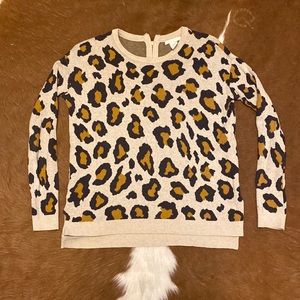 H&M leopard cotton sweater